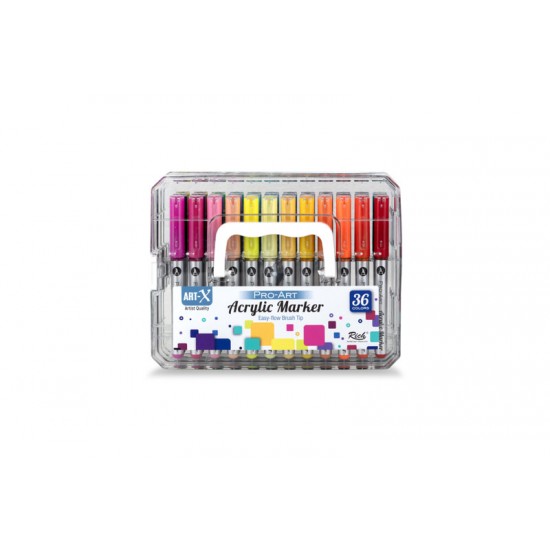 ART-X PRO ART FIRÇA UÇLU AKRİLİK MARKER 36LÜ SET