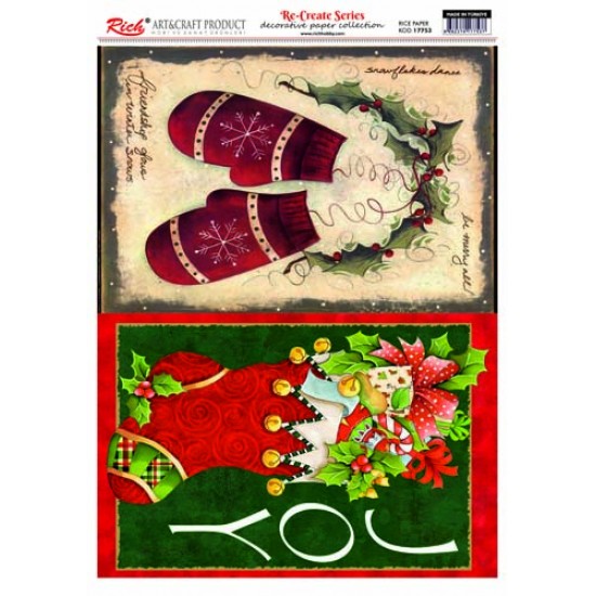 Re-Create Series Pirinç Dekopaj Kağıdı Yılbaşı 2023