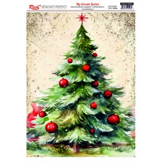 RE-CREATE PİRİNÇ DEKOPAJ KAĞIDI YILBAŞI 2024