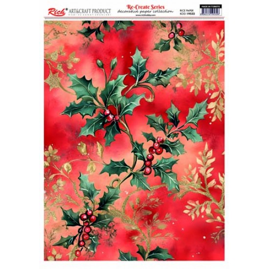 RE-CREATE PİRİNÇ DEKOPAJ KAĞIDI YILBAŞI 2024