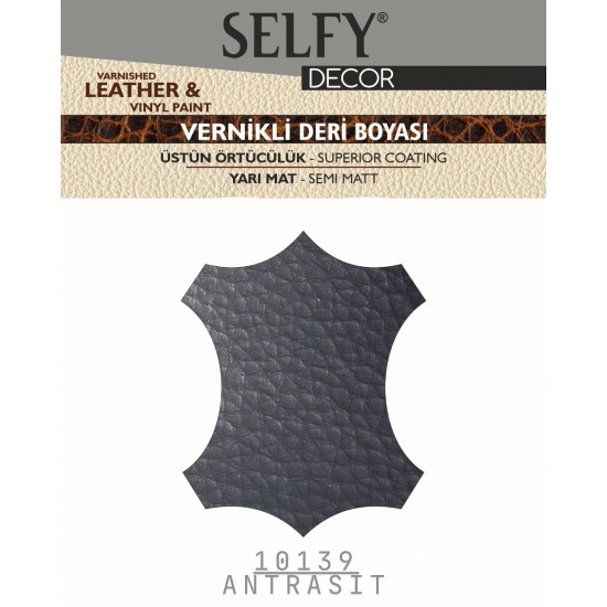 SELFY DECOR DERİ BOYASI 120 CC ANTRASİT *NEW