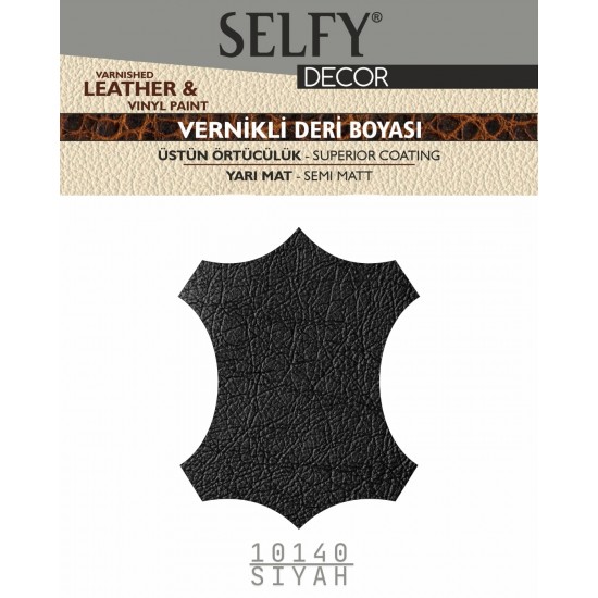 SELFY DECOR DERİ BOYASI 120 CC SİYAH *NEW