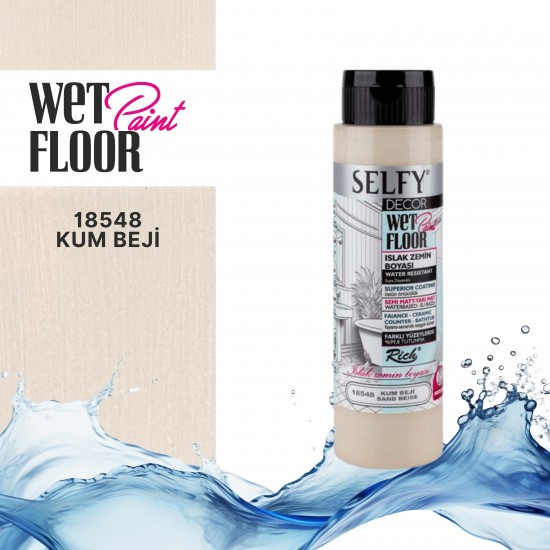 SELFY DECOR ISLAK ZEMİN BOYASI KUM BEJİ 500 ML