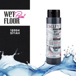 SELFY DECOR ISLAK ZEMİN BOYASI SİYAH 500 ML