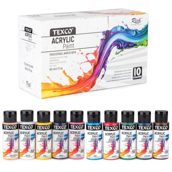 TEXCO ACRYLIC 60ML X 10LU SET