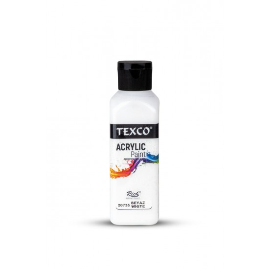 TEXCO  AKRİLİK BOYA - BEYAZ 130 ml