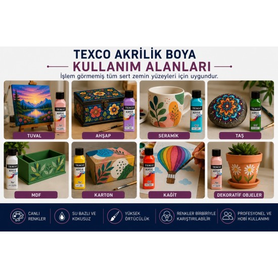 TEXCO  AKRİLİK BOYA - FÜME 130 ml