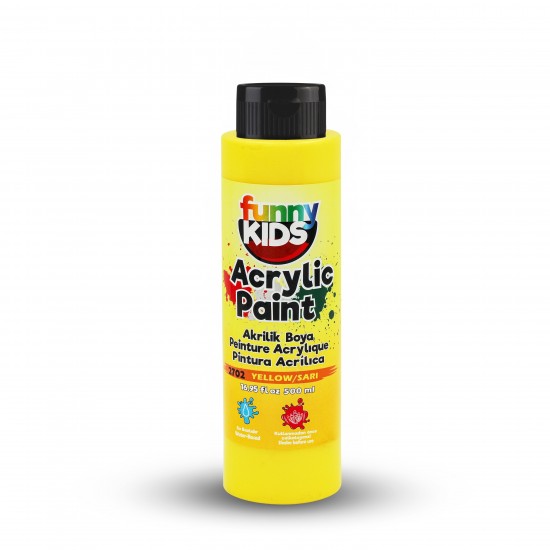 FUNNY KIDS AKRİLİK BOYA 500 CC 2702 SARI