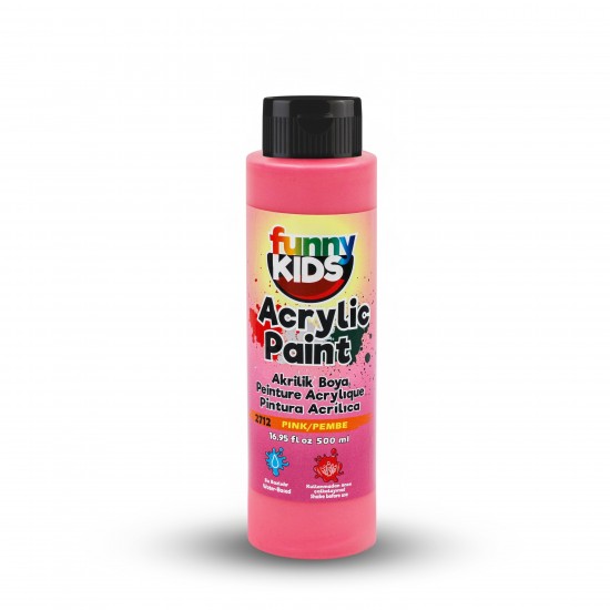 FUNNY KIDS AKRİLİK BOYA 500 CC 2712 PEMBE