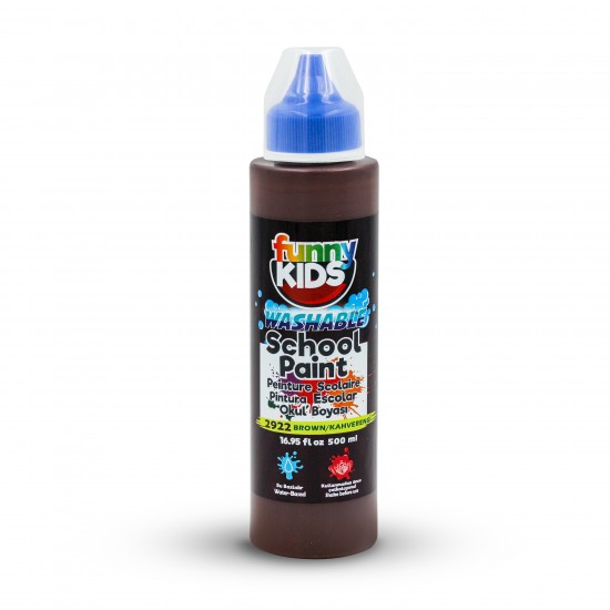 FUNNY KIDS WASHABLE SCHOOL PAİNT 500 CC 2922 KAHVERENGİ