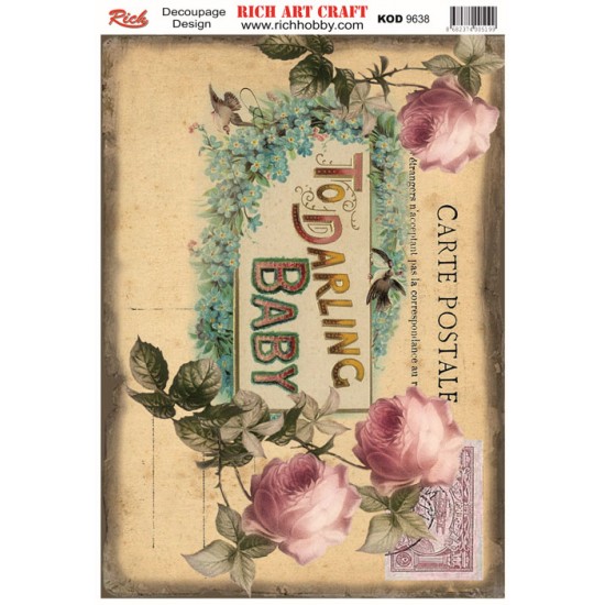 RİCH DEKOPAJ KAĞIDI KOD:9638