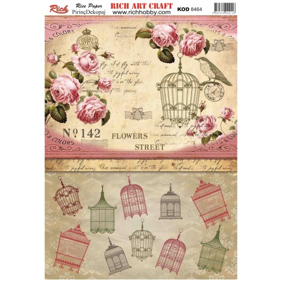 RİCH PİRİNÇ DEKOPAJ KAĞIDI KOD:8464